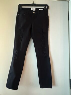 Frame Denim Black Jeans with Branded Waist Label